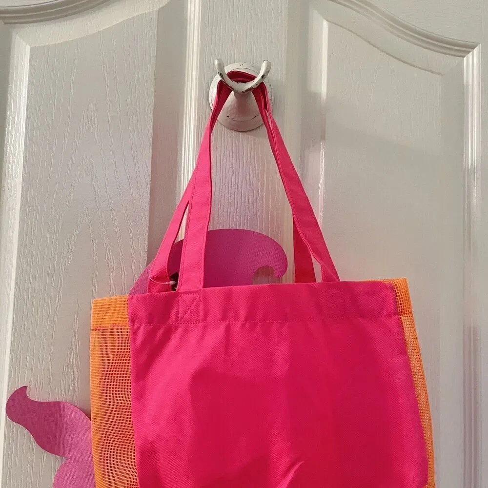 Old Navy Kids Fish Beach Swim Bag Pink Orange Tropical NWT
